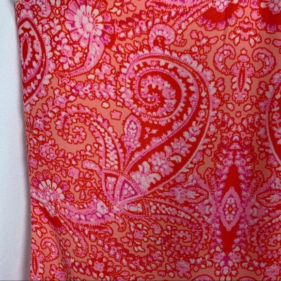 Cynthia Rowley pink paisley pattern tank top, S - Picture 7 of 8